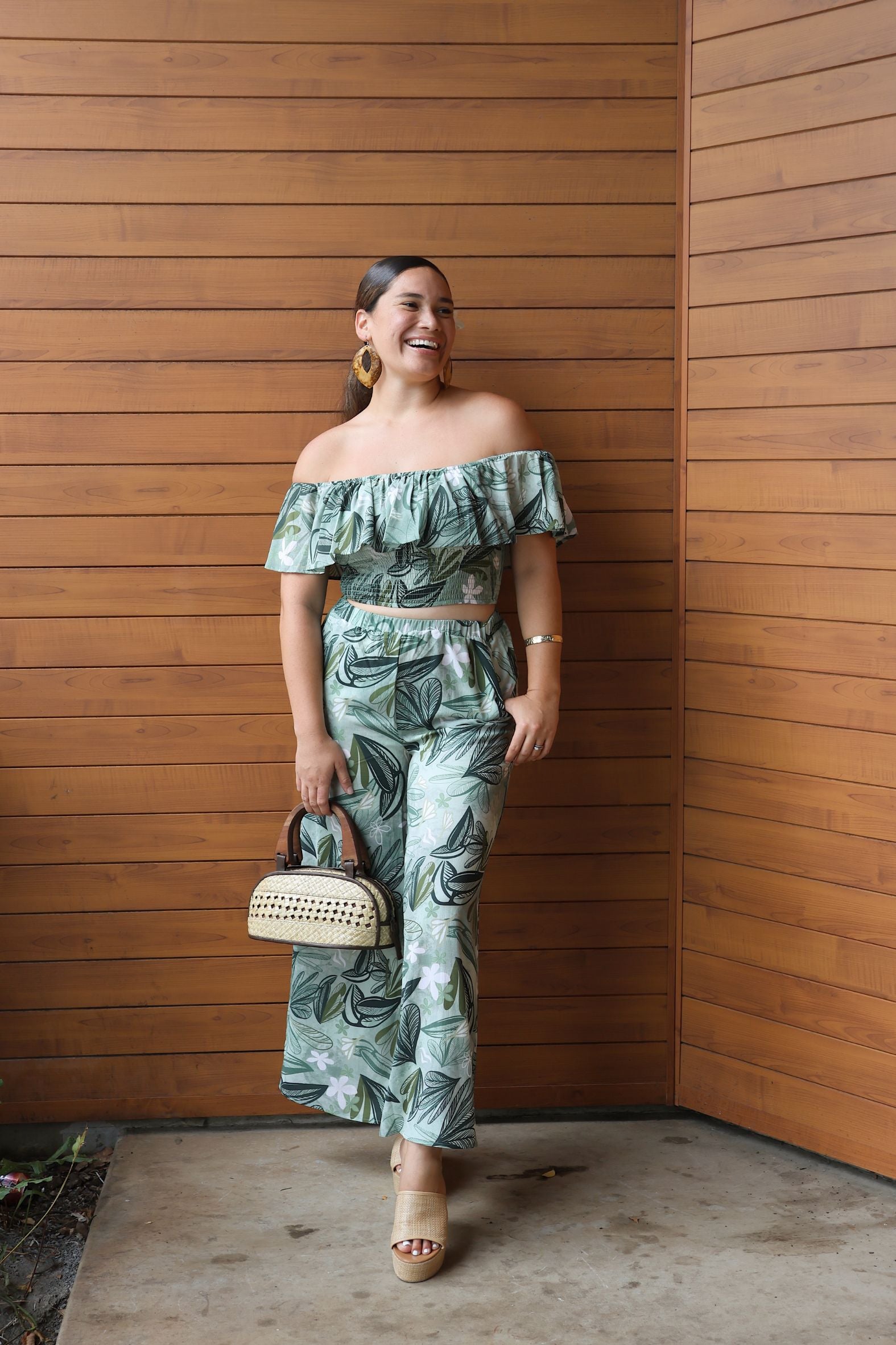 MELIA SMOCK PALAZZO PANTS