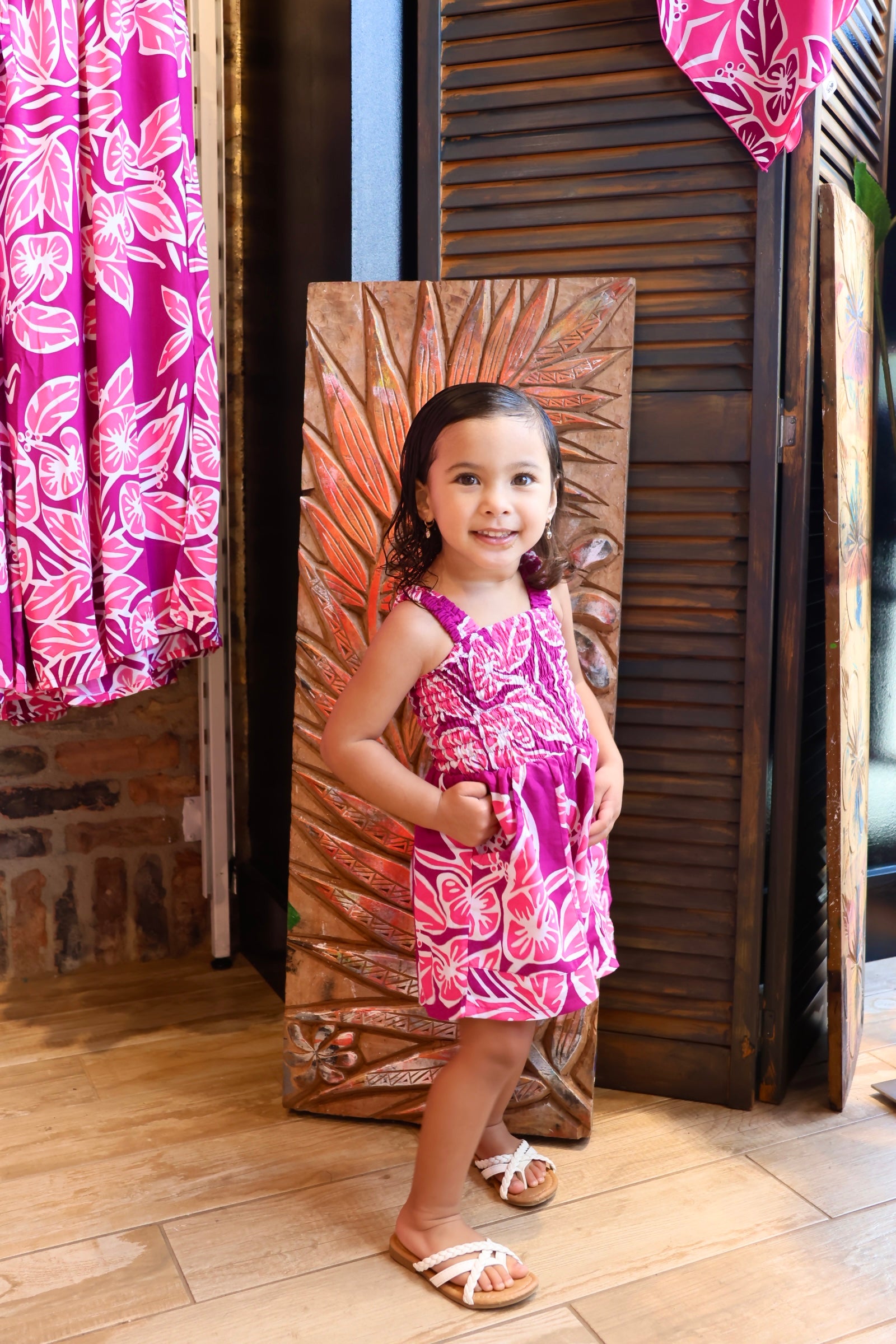 RETRO HIBISCUS KEIKI PYAH ROMPER