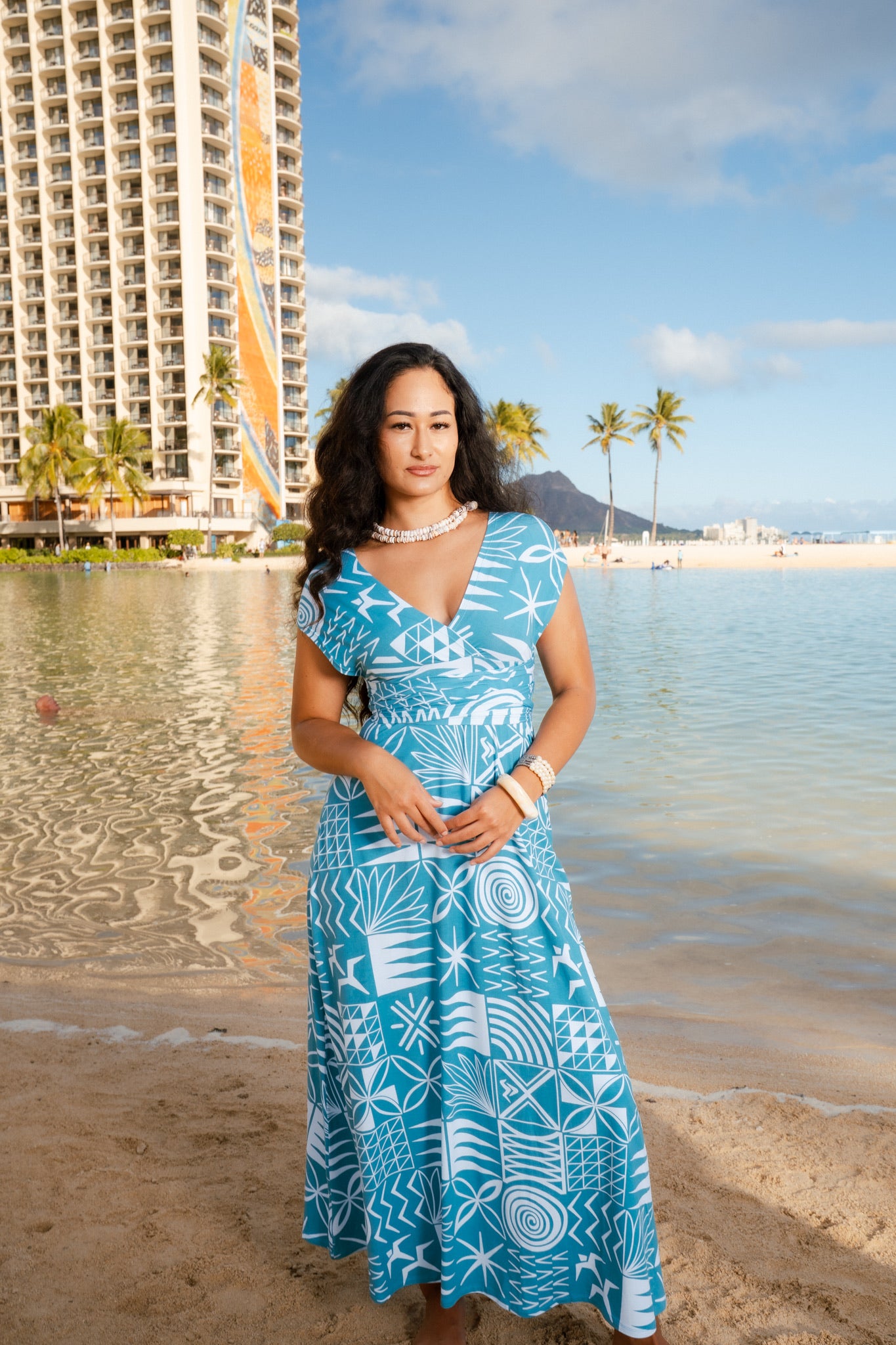 TAPA 3.0 HI'iLANI WRAP DRESS