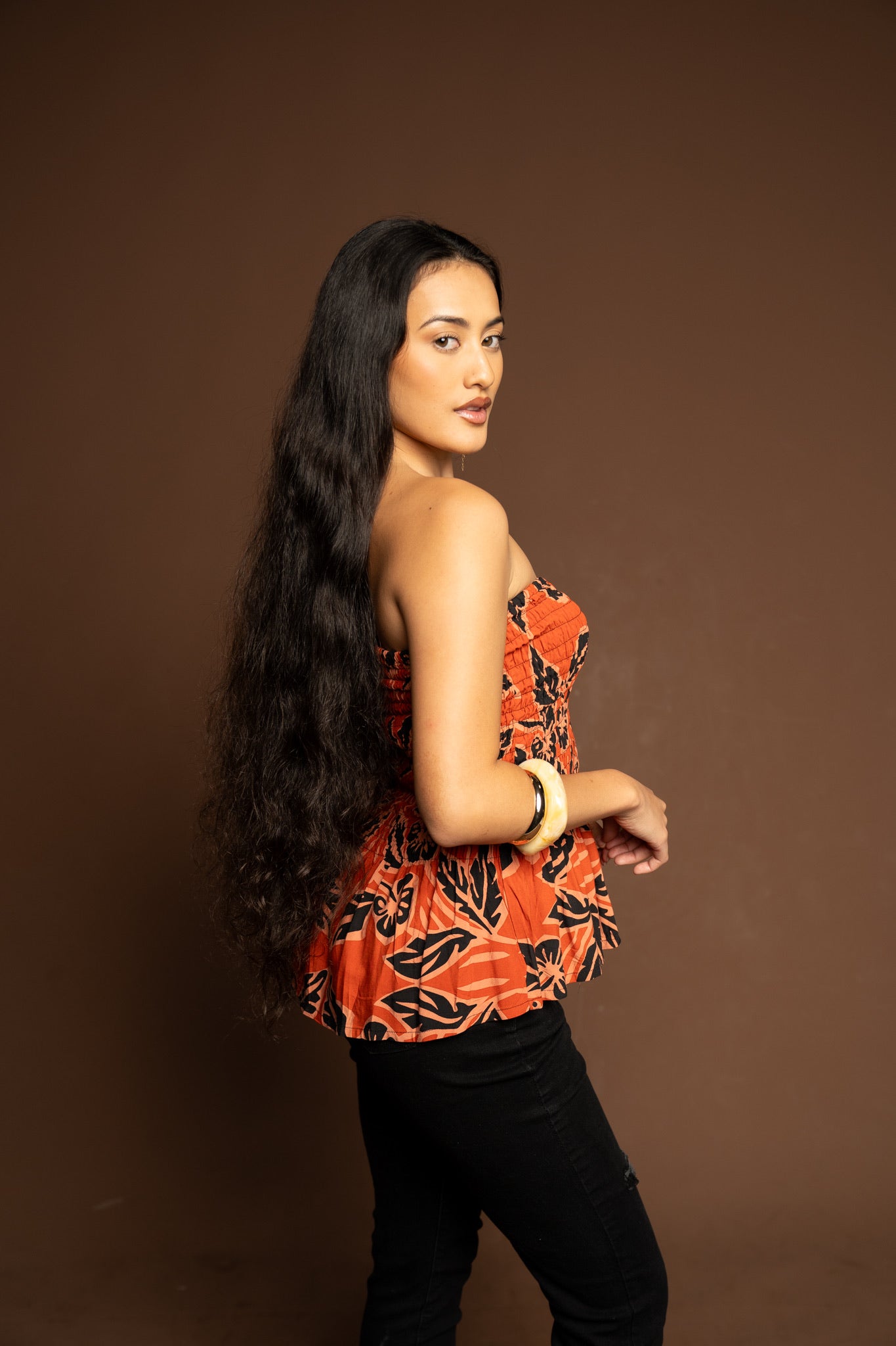RETRO HIBISCUS TIARE TOP – Missing Polynesia