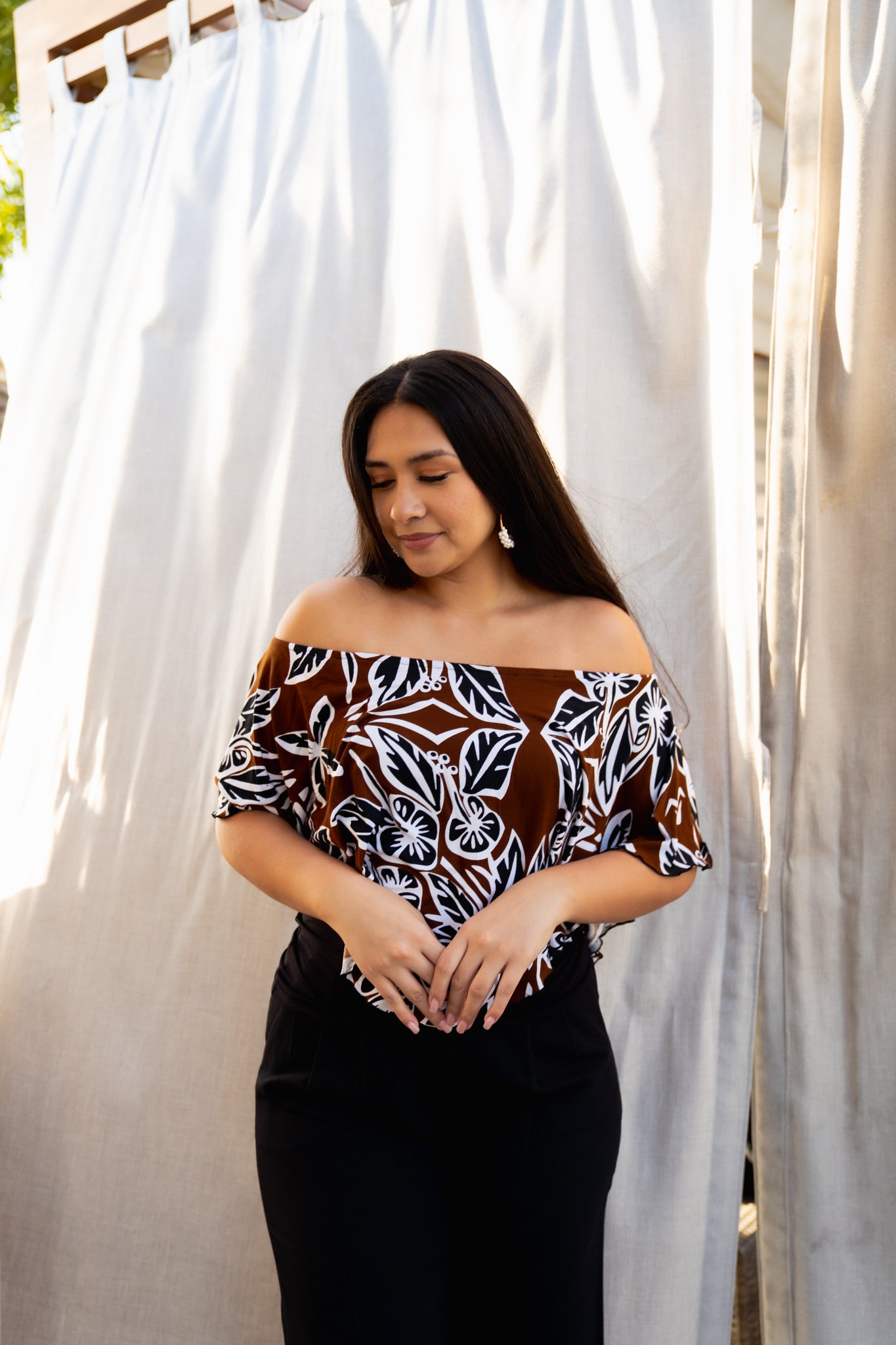 RETRO HIBISCUS JUNKO TOP