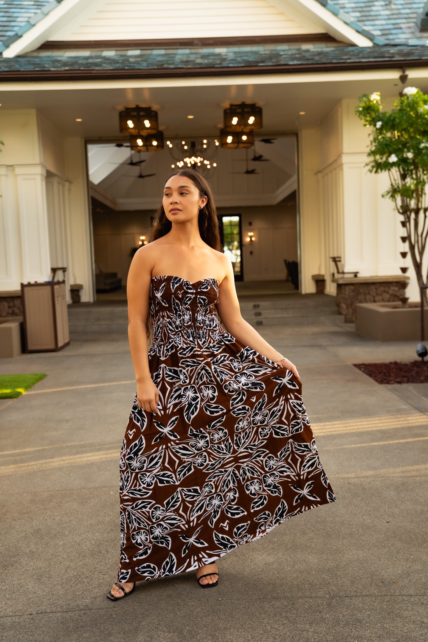 RETRO HIBISCUS TIARE MAXI