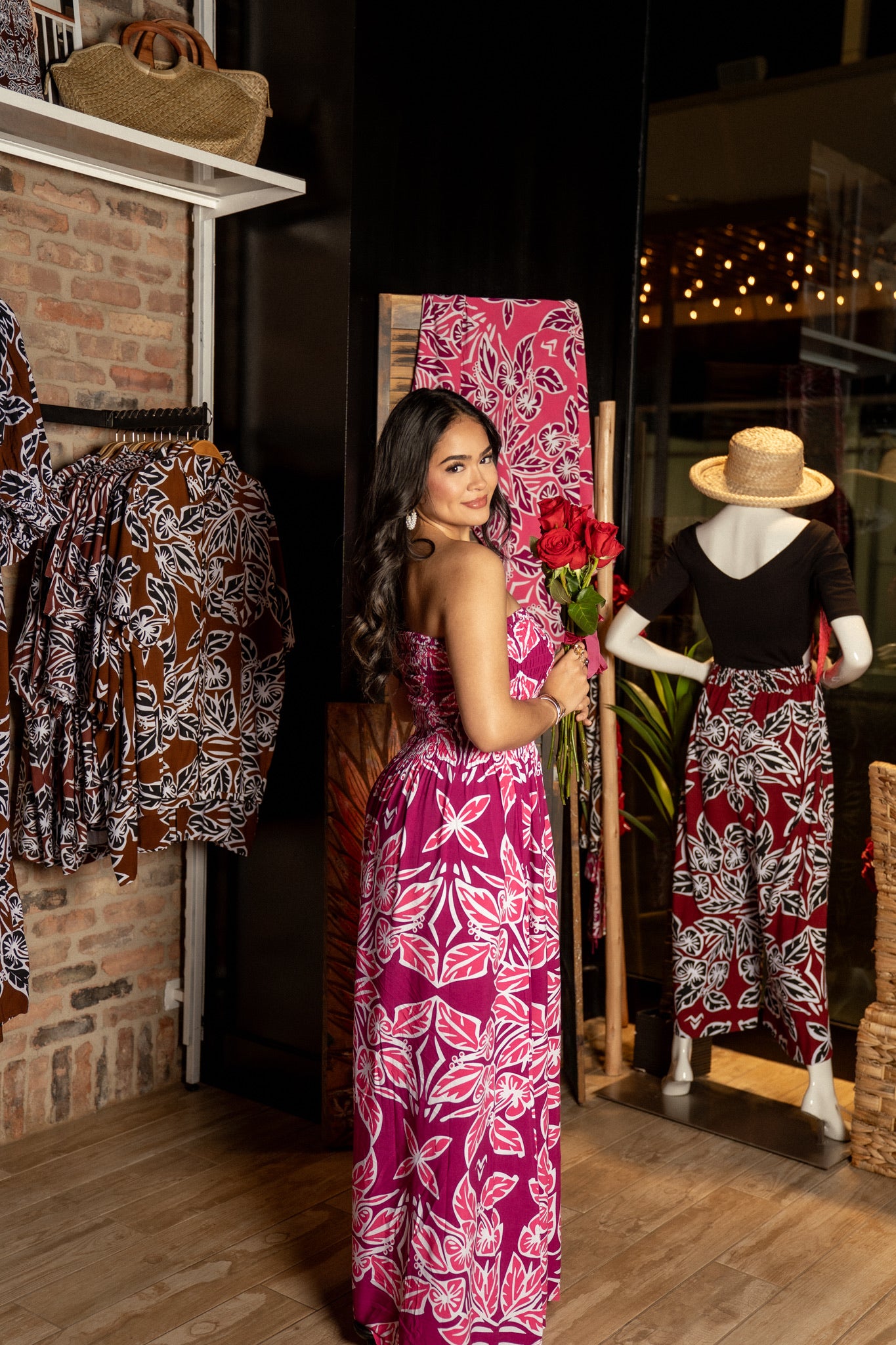 RETRO HIBISCUS TIARE MAXI