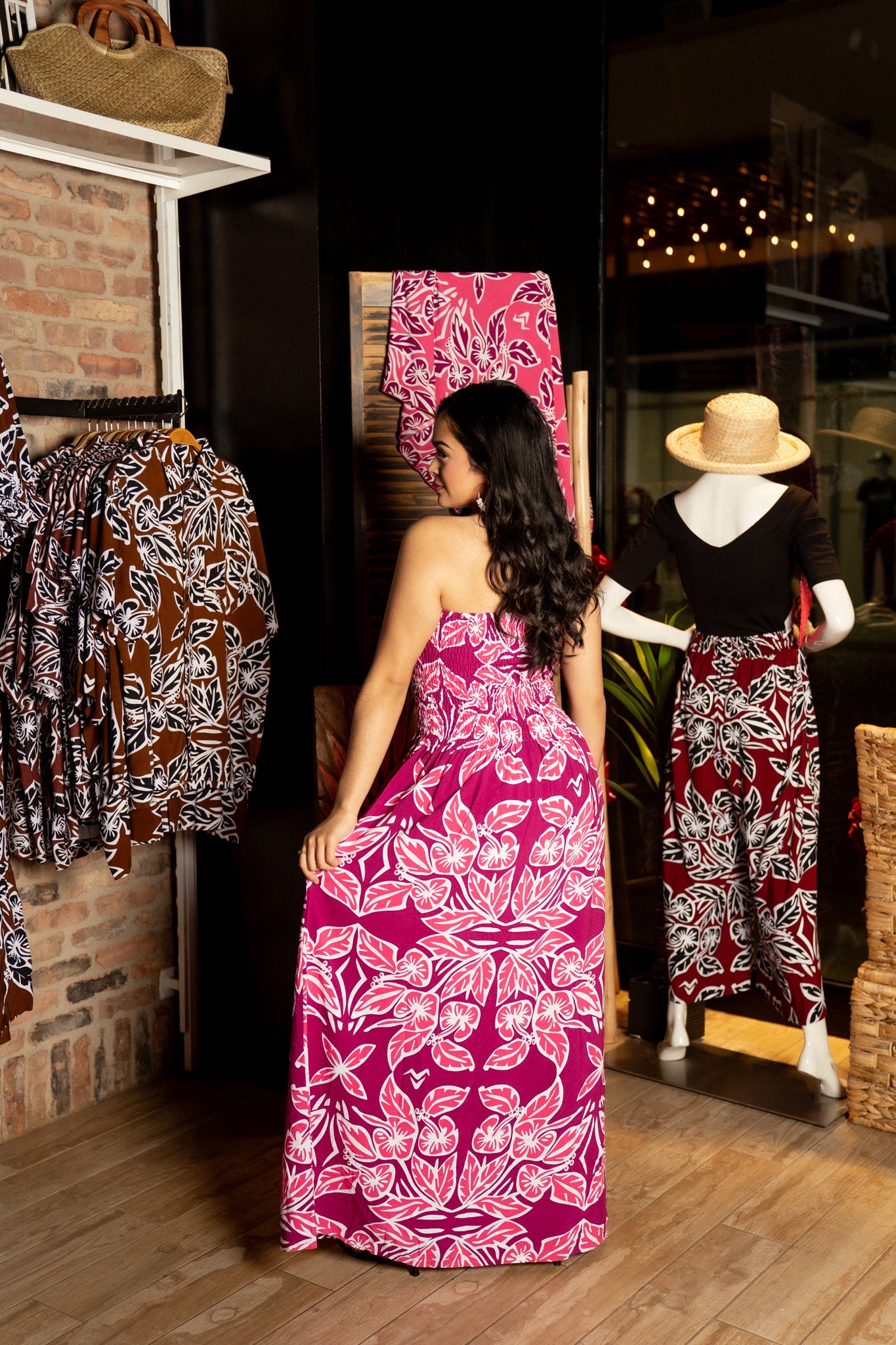 RETRO HIBISCUS TIARE MAXI