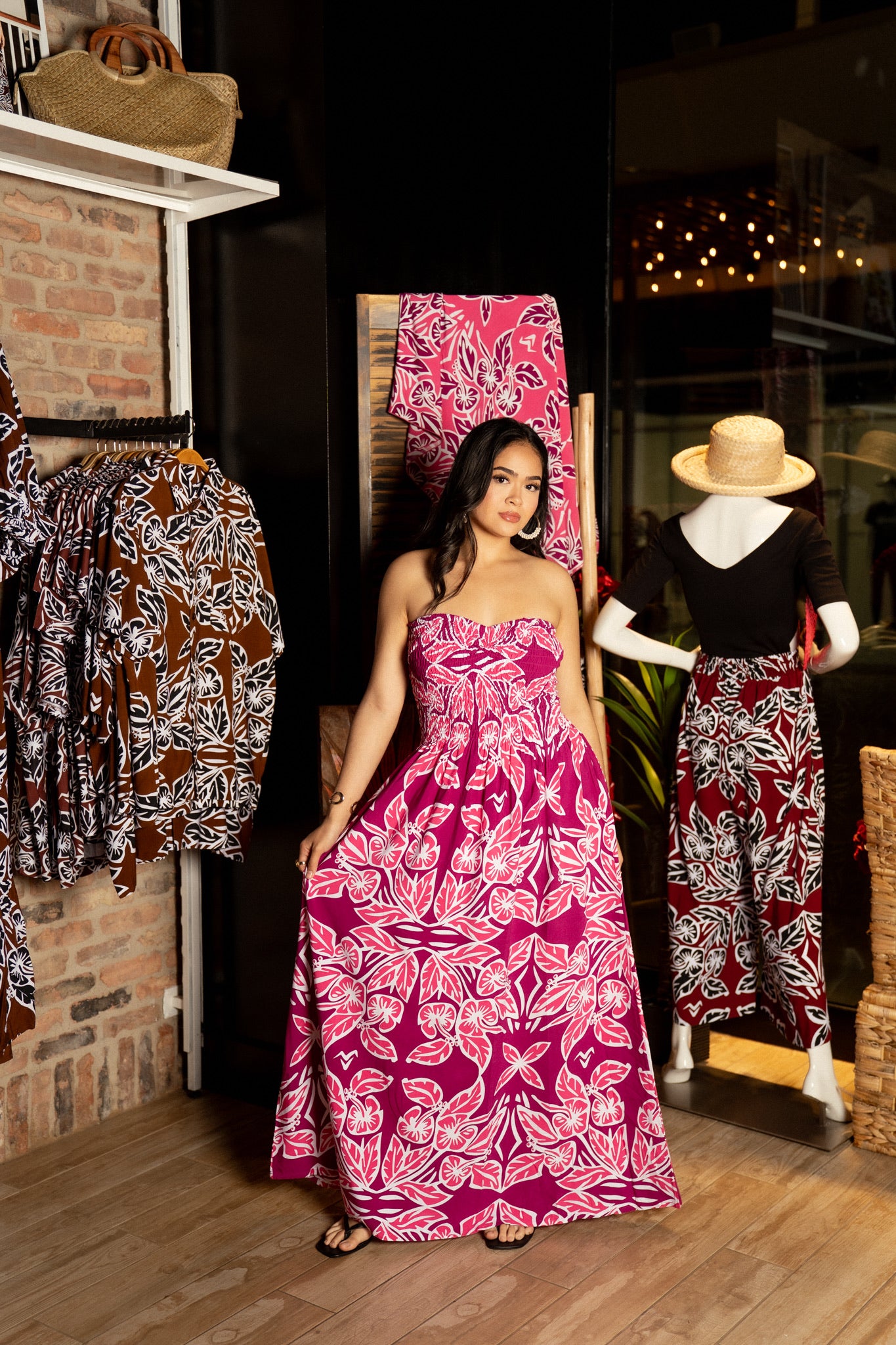 RETRO HIBISCUS TIARE MAXI