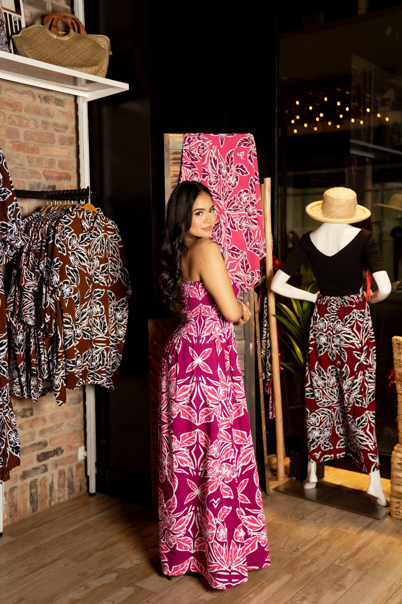 RETRO HIBISCUS TIARE MAXI