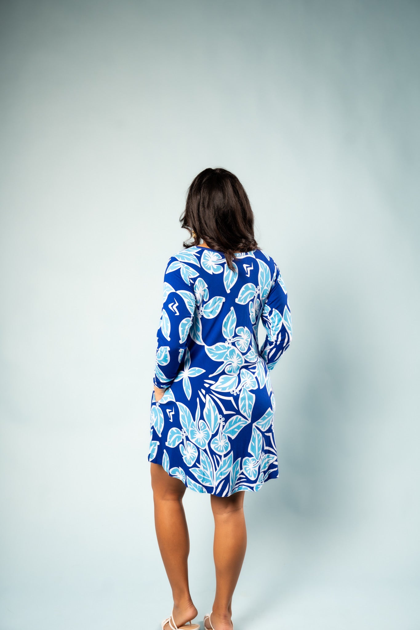 RETRO HIBISCUS TIFF DRESS