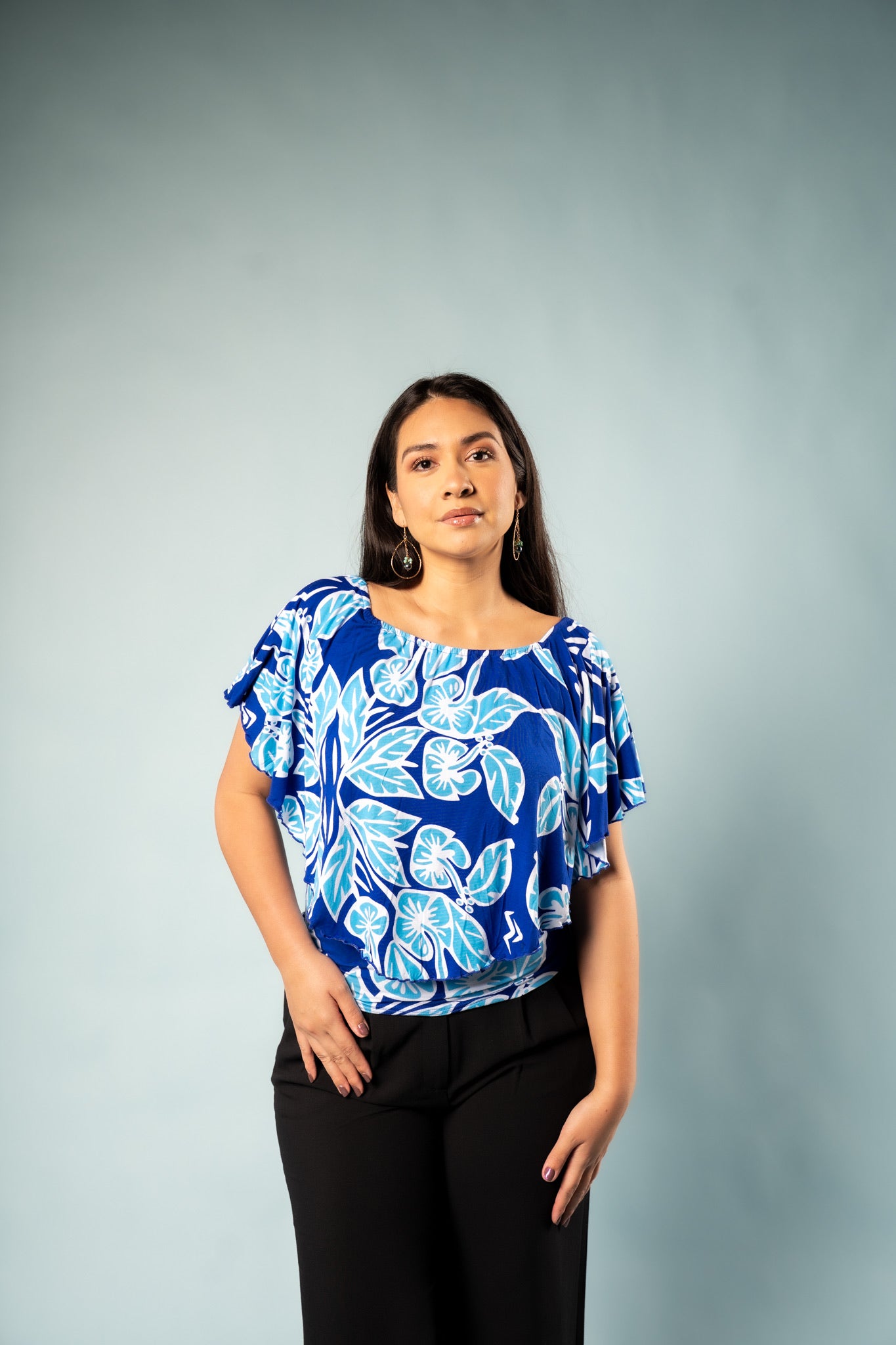 RETRO HIBISCUS JUNKO TOP