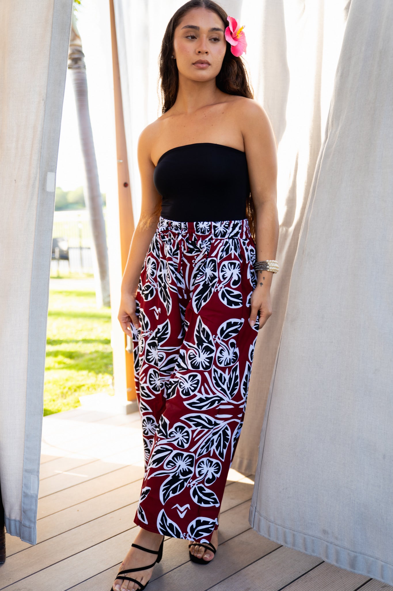 RETRO HIBISCUS CULOTTES