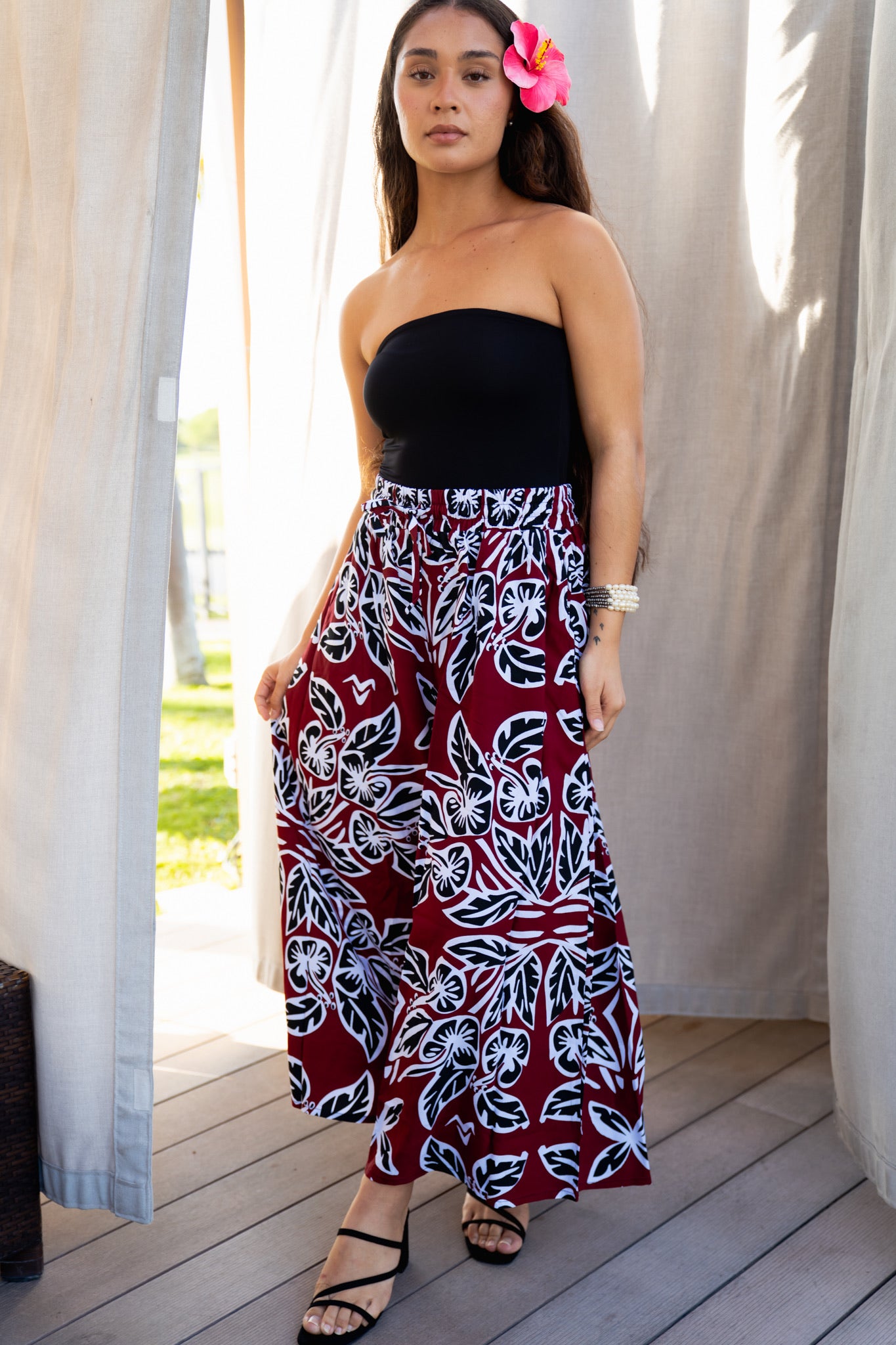 RETRO HIBISCUS CULOTTES