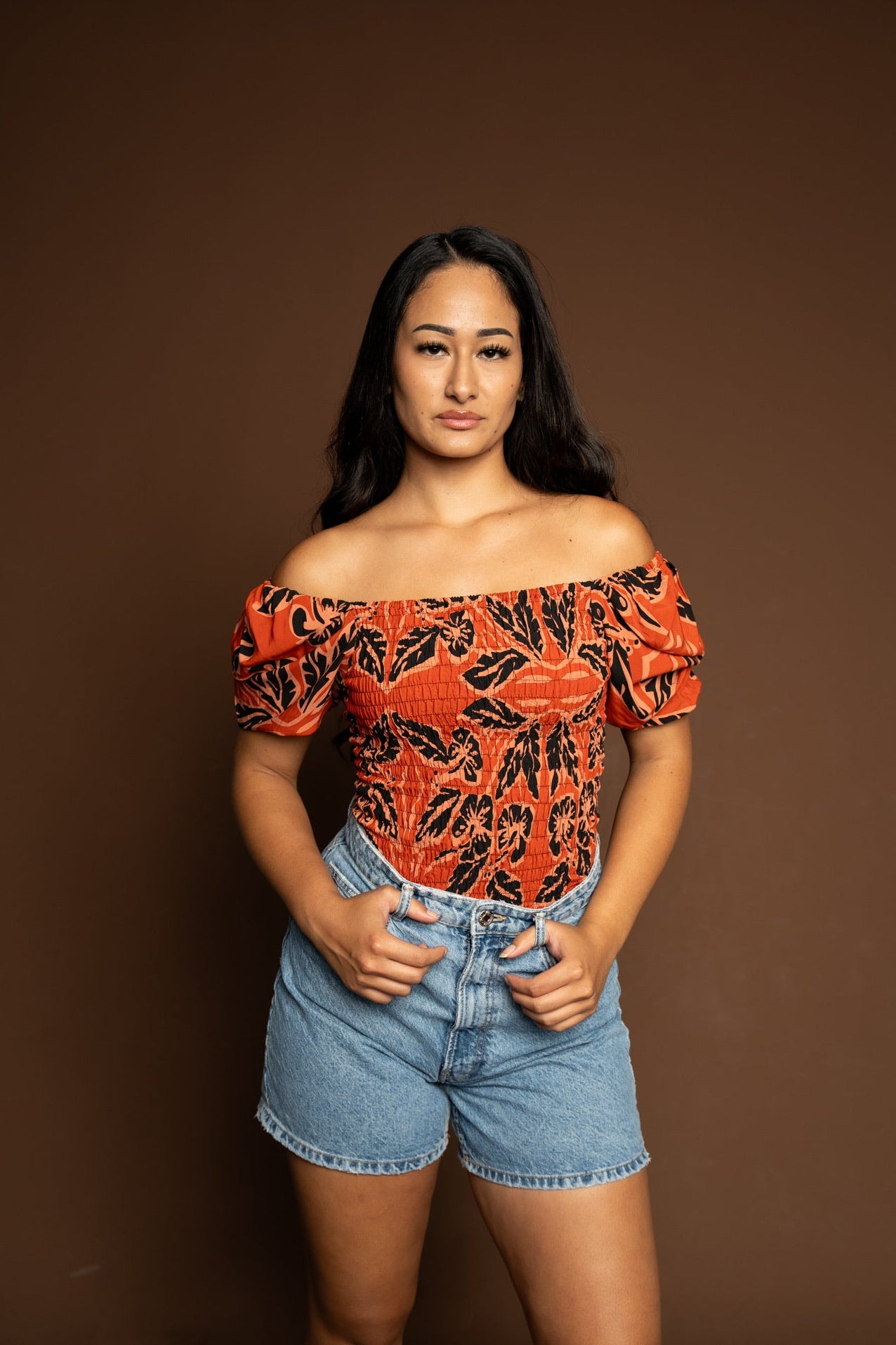 RETRO HIBISCUS MAIMA TOP