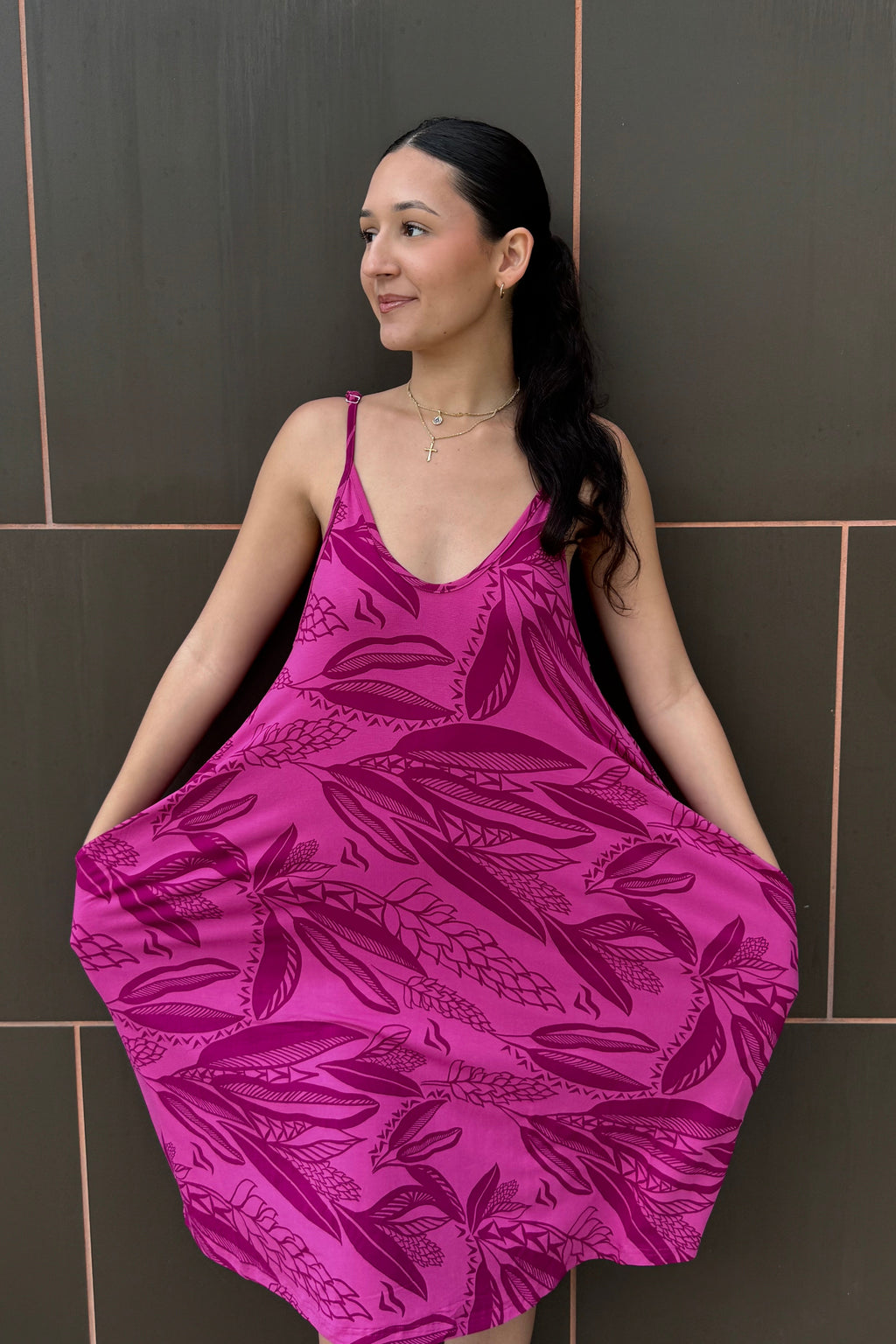 TEUILA SPAGHETTI STRAP HAREM DRESS