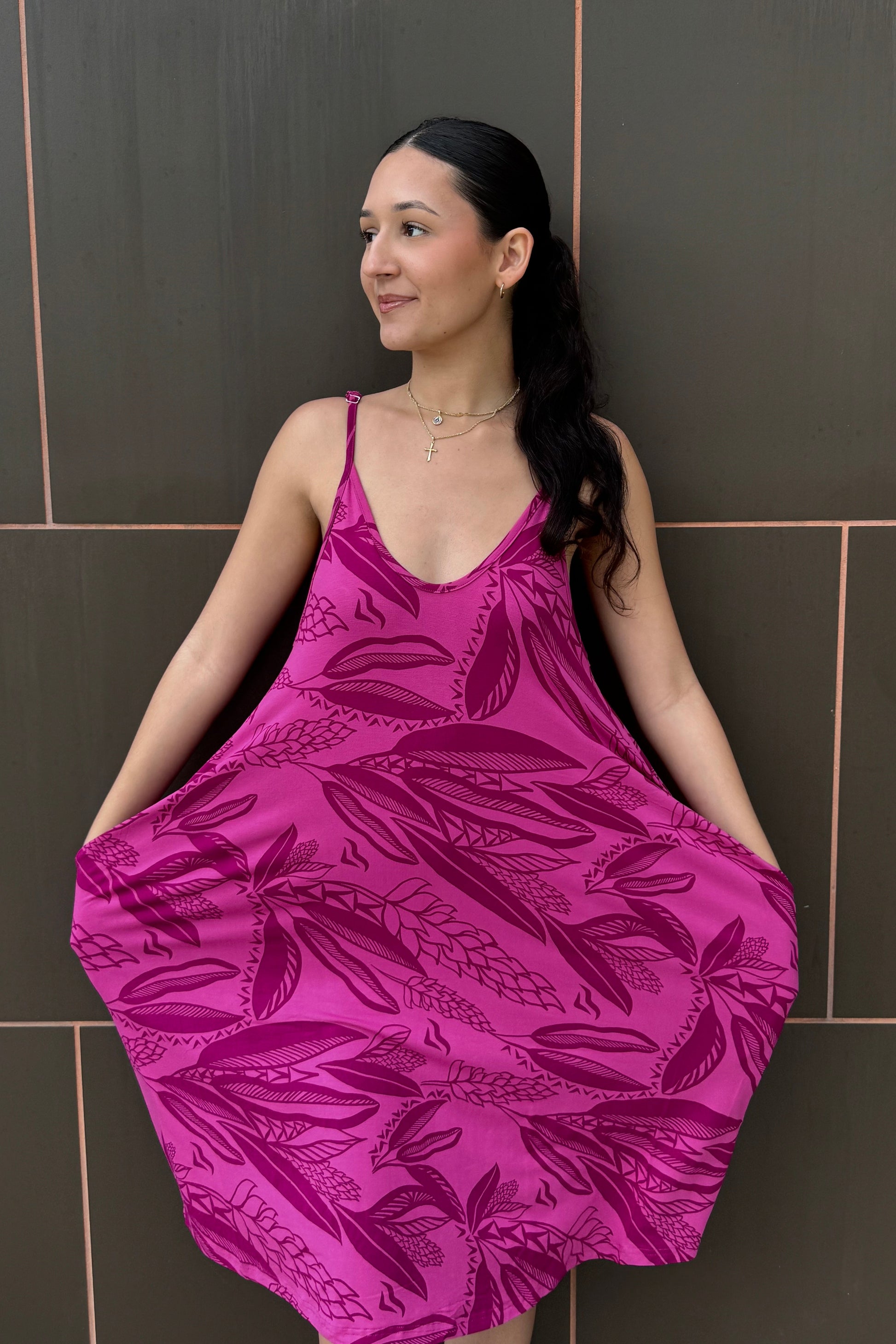 TEUILA SPAGHETTI STRAP HAREM DRESS