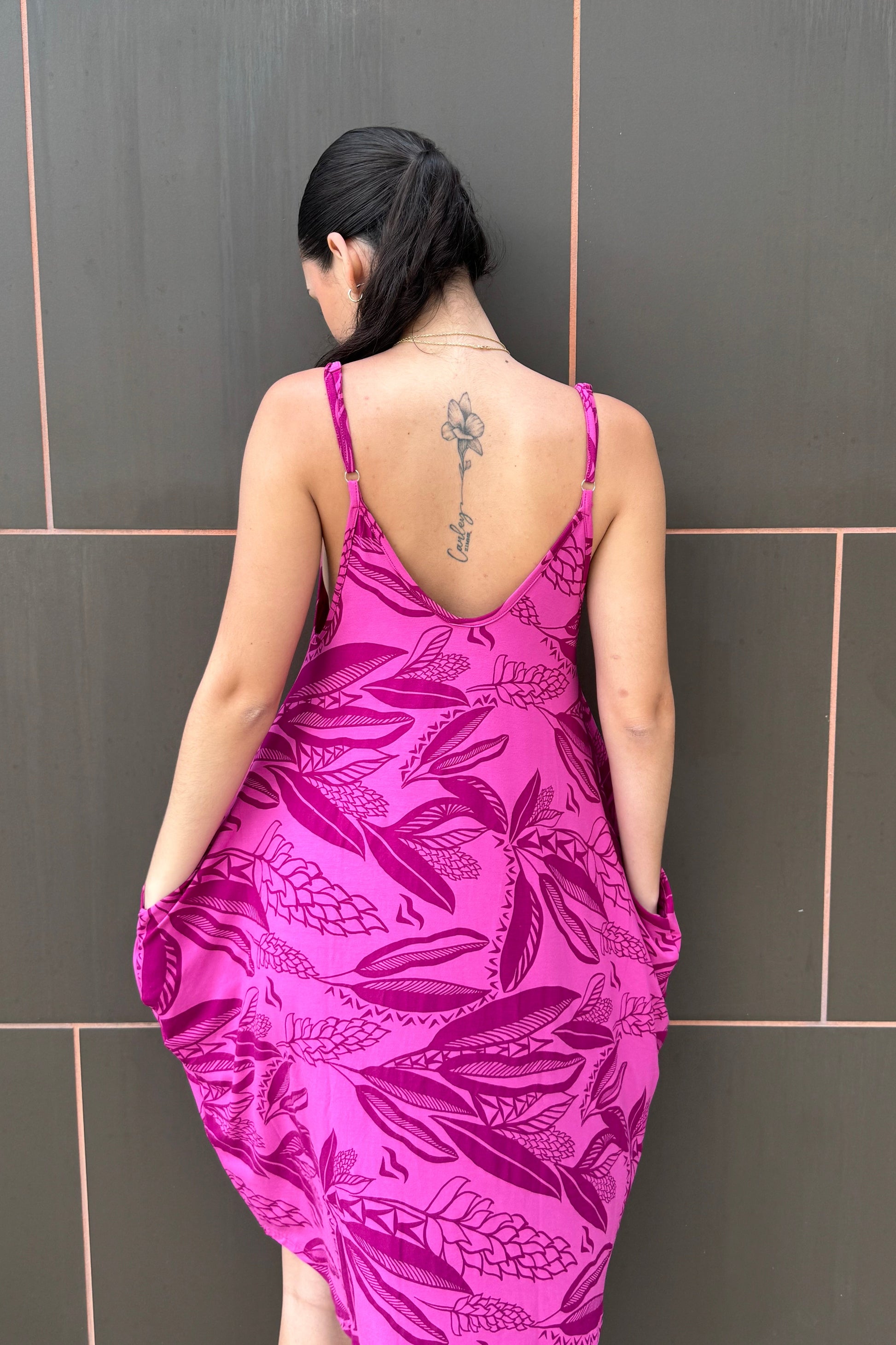 TEUILA SPAGHETTI STRAP HAREM DRESS