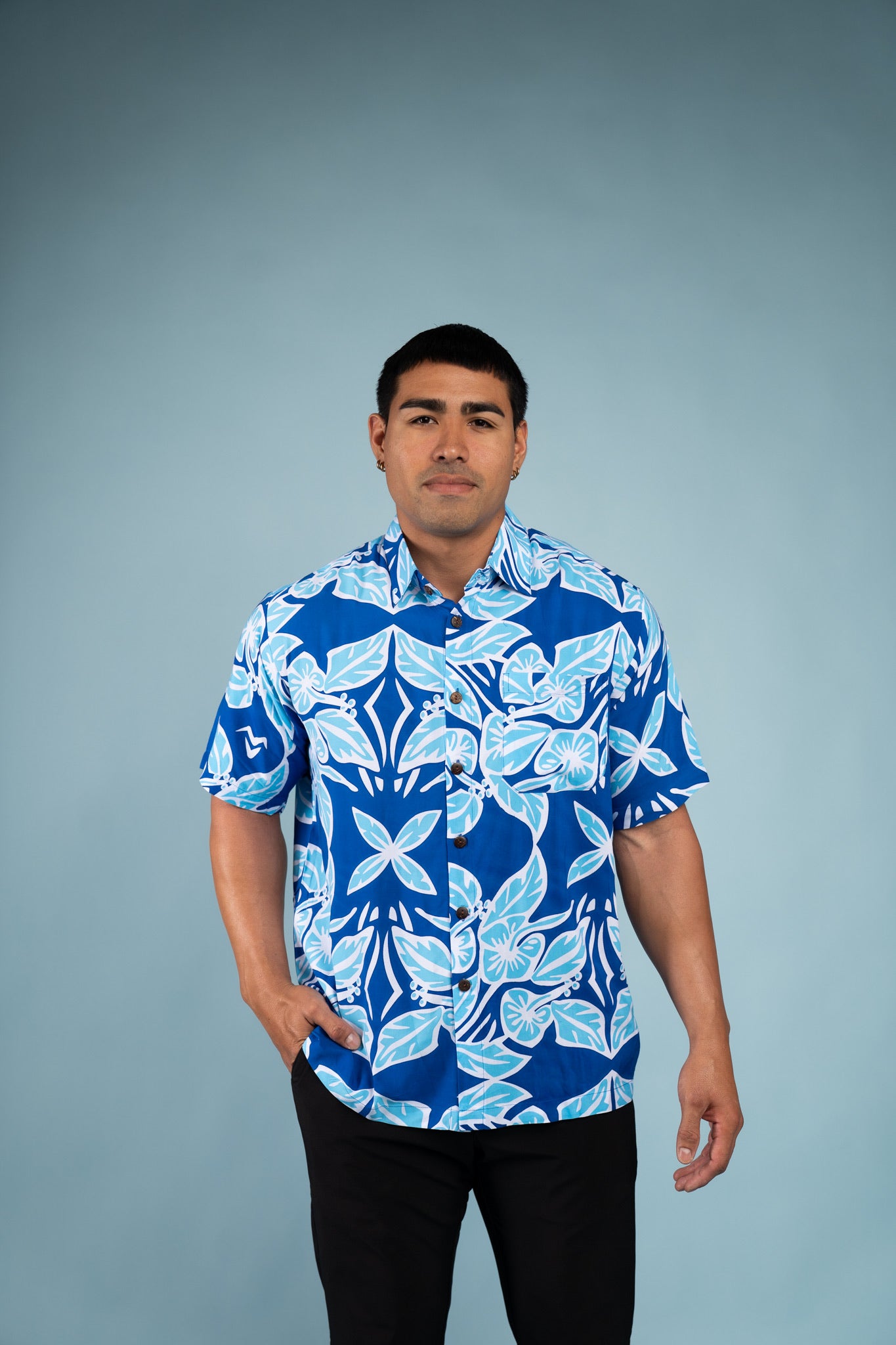 RETRO HIBISCUS ALOHA SHIRT