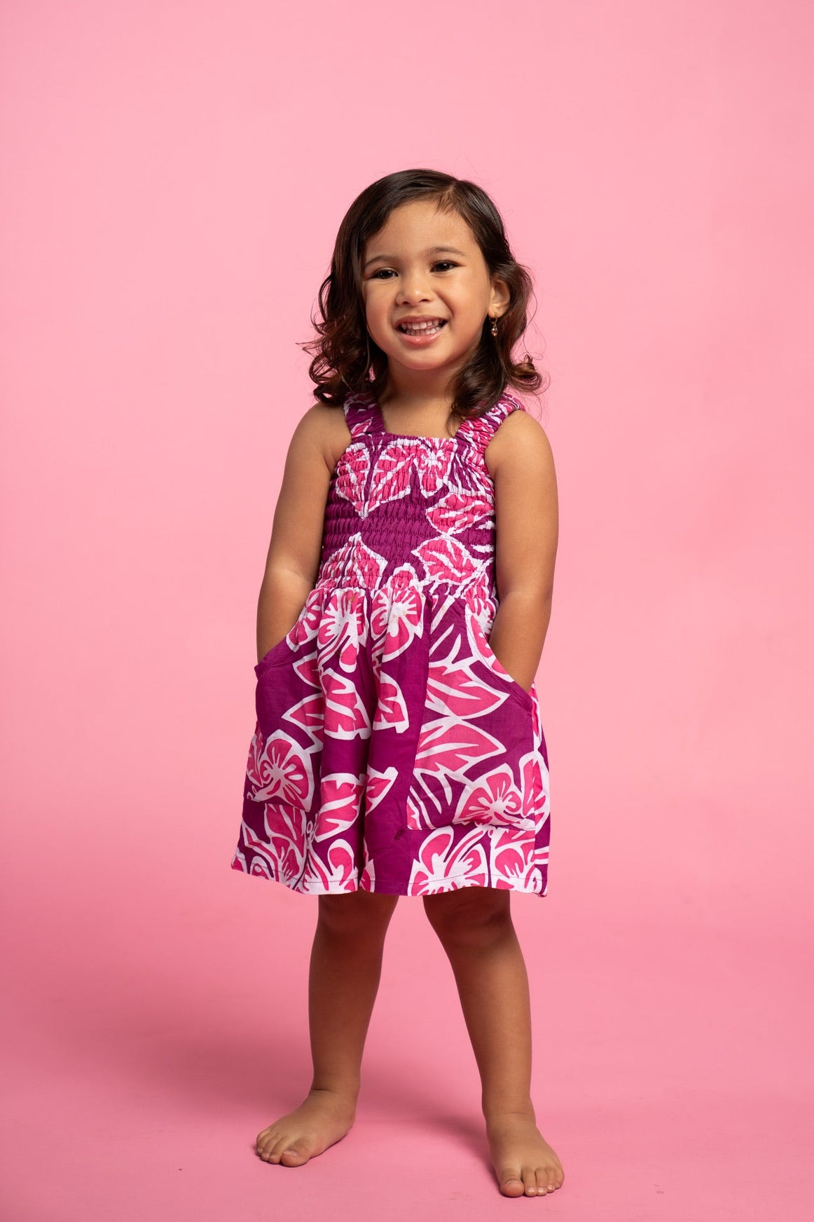 RETRO HIBISCUS KEIKI PYAH ROMPER