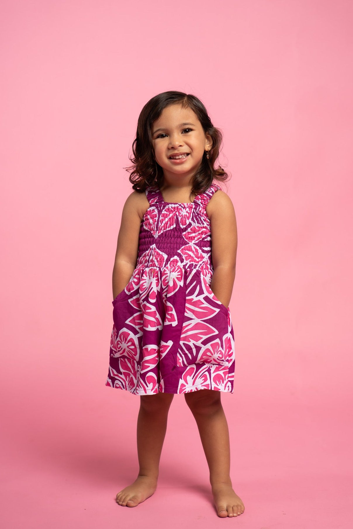 RETRO HIBISCUS KEIKI PYAH ROMPER