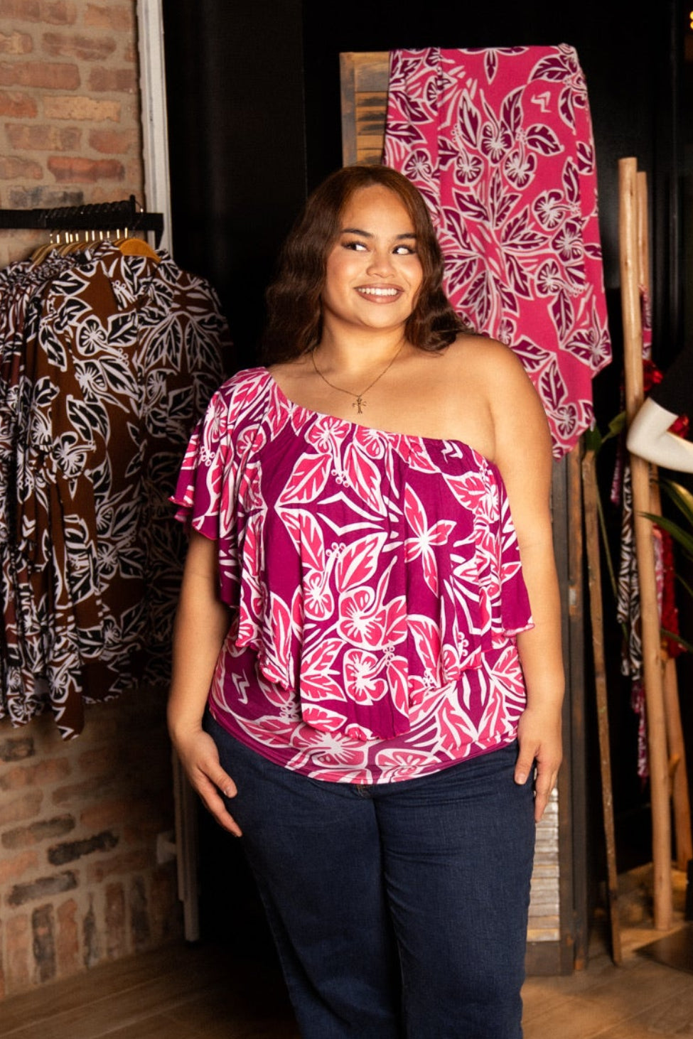 RETRO HIBISCUS JUNKO TOP